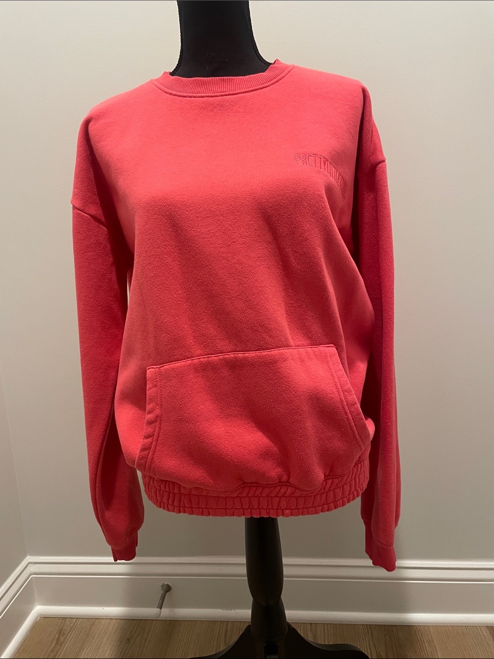 PrettyLittleThing Coral Crewneck Pullover